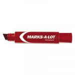 MARKS A LOT Jumbo Desk-Style Permanent Marker, Broad Chisel Tip, Red