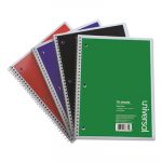 Wirebound Notebook, 4 sq/in Quadrille Rule, 10.5 x 8, White, 70 Sheets, 4/Pack