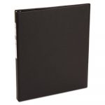 Economy Non-View Binder with Round Rings, 3 Rings, 0.5" Capacity, 11 x 8.5, Black