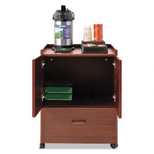 Mobile Deluxe Coffee Bar, 23w x 19d x 30 3/4h, Cherry