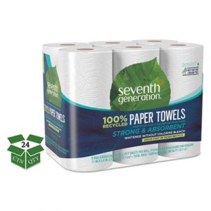 100% Recycled Paper Towel Rolls, 2-Ply, 11 x 5.4 Sheets, 140 Sheets/RL, 24 RL/CT