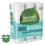 100% Recycled Bathroom Tissue, Two-Ply, White, 240 Sheets/Roll, 24/PK, 2 PK/CT