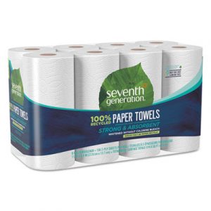 100% Recycled Paper Towel Rolls, 2-Ply, 11 x 5.4 Sheets, 156 Sheets/RL, 8 RL/PK