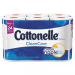 Clean Care Bathroom Tissue, 1-Ply, 170 Sheets/Roll, 12/Pack