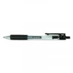 Comfort Grip Retractable Gel Pen, 0.7mm, Black Ink, Clear/Black Barrel, 36/Pack