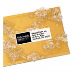WeatherProof Durable Mailing Labels w/ TrueBlock Technology, Laser Printers, 1.33 x 4, White, 14/Sheet, 50 Sheets/Pack