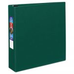 Heavy-Duty Non-View Binder with DuraHinge and Locking One Touch EZD Rings, 3 Rings, 2" Capacity, 11 x 8.5, Green