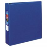 Heavy-Duty Non-View Binder with DuraHinge and Locking One Touch EZD Rings, 3 Rings, 2" Capacity, 11 x 8.5, Blue