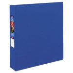 Heavy-Duty Non-View Binder with DuraHinge and Locking One Touch EZD Rings, 3 Rings, 1.5" Capacity, 11 x 8.5, Blue