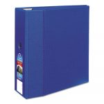 Heavy-Duty Non-View Binder with DuraHinge and Locking One Touch EZD Rings, 3 Rings, 5" Capacity, 11 x 8.5, Blue
