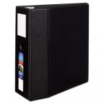 Heavy-Duty Non-View Binder with DuraHinge and Locking One Touch EZD Rings, 3 Rings, 5" Capacity, 11 x 8.5, Black