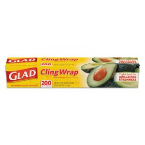 ClingWrap Plastic Wrap, 200 Square Foot Roll, Clear