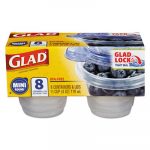 Mini Round Food Storage Containers, 4 oz,  8/Pack