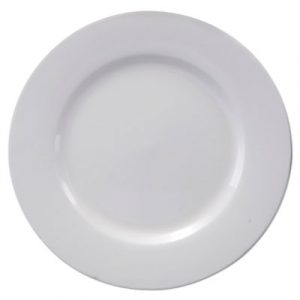 Chef's Table Porcelain Round Dinnerware, Appetizer Plate, 6" dia, White, 8/BX