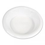 Hi-Impact Plastic Dinnerware, Bowl, 10-12 oz, White, 1000/Carton