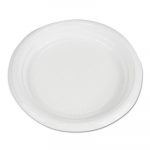 Hi-Impact Plastic Dinnerware, Plate, 6" Diameter, White, 1000/Carton