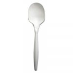 Mediumweight Polypropylene Cutlery, Soup Spoon, White, 1000/Carton