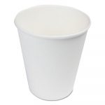 Paper Hot Cups, 8 oz, White, 1000/Carton