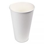Paper Hot Cups, 20 oz, White, 600/Carton