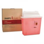 Sharps Retrieval Program Containers, 5 qt, Plastic, Red