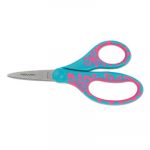 Kids/Student Softgrip Scissors, 5" Long, 1 3/4" Cut, Assorted Straight Handle