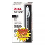 R.S.V.P. Stick Ballpoint Pen Value Pack, 0.7mm, Black Ink, Clear/Black Barrel, 24PK