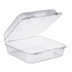 StayLock Clear Hinged Lid Containers, 75.7 oz, 9.1" x 9.5" x 3.6", Clear, 250/CT