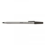 Stick Ballpoint Pen Value Pack, Medium 1mm, Black Ink, Gray Barrel, 60/Pack