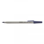 Stick Ballpoint Pen Value Pack, Medium 1mm, Blue Ink, Gray Barrel, 60/Pack