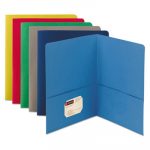 Two-Pocket Folder, Textured Paper, Assorted, 25/Box