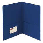 Two-Pocket Folder, Textured Paper, Dark Blue, 25/Box