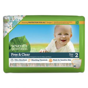 Free and Clear Baby Diapers, Size 2, 12 lbs to 18 lbs, 144/Carton