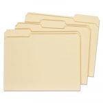 Double-Ply Top Tab Manila File Folders, 1/3-Cut Tabs, Letter Size, 100/Box
