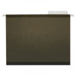 Deluxe Reinforced Recycled Hanging File Folders, Letter Size, 1/3-Cut Tab, Standard Green, 25/Box