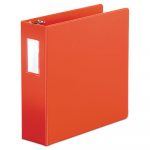 Economy Non-View Round Ring Binder, 3 Rings, 3" Capacity, 11 x 8.5, Red