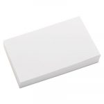 Unruled Index Cards, 3 x 5, White, 500/Pack