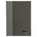 Royale Casebound Business Notebook, College, Black/Gray, 8.25 x 5.88, 96 Pages