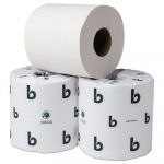 Boardwalk Green Bathroom Tissue, 2-Ply, 3.75" x 4", White, 500 Sheets, 80/Carton