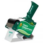 Extra-Wide Packaging Tape Dispenser, 3" Core, Green