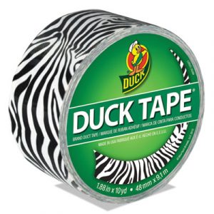 Colored Duct Tape, 9 mil, 1.88" x 10 yds, 3" Core, Zebra