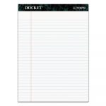 Docket Perforated Pads, Wide/Legal Rule, 8.5 x 11.75, White, 50 Sheets, 6/Pack