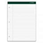 Double Docket Ruled Pads, Wide/Legal Rule, 8.5 x 11.75, White, 100 Sheets, 6/Pack