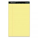 Docket Ruled Perforated Pads, Wide/Legal Rule, 8.5 x 14, Canary, 50 Sheets, 12/Pack