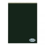 Docket Ruled Wirebound Pad w/ Cover, 1 Subject, Wide/Legal Rule, Dark Green Cover, 8.5 x 11.75, 70 Pages