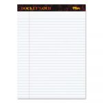Docket Perforated Pads, Wide/Legal Rule, 8.5 x 11.75, White, 50 Sheets, 12/Pack