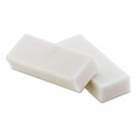 Block Eraser, Latex Free, White, 4/Pack