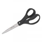 Recycled Scissors, Pointed Point, 10" Long, 8" Cut, Black Contoured Handle