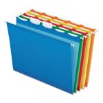 Ready-Tab Colored Reinforced Hanging Folders, Letter Size, 1/5-Cut Tab, Assorted, 25/Box