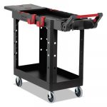 Heavy Duty Adaptable Utility Cart, 2 Shelves, 17.8"w x 46.2"d x 36"h, Black