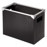 Poly Desktop Storage Box, Letter Size, Black